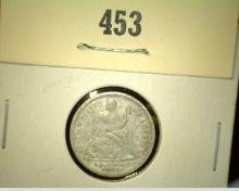 1877 Liberty Seated Dime. VG.