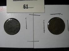 1881 AG & 1907 F Indian Head Cents.