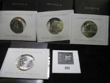 (4) 1989 Proclaiming the Triuymph of Democracy Commemorative Half Dollars, Original as Issued.