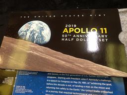 2019 Apollo 11 U.S. Mint 50th Anniversary Half Dollar Set in original box as issued by the U.S. Mint