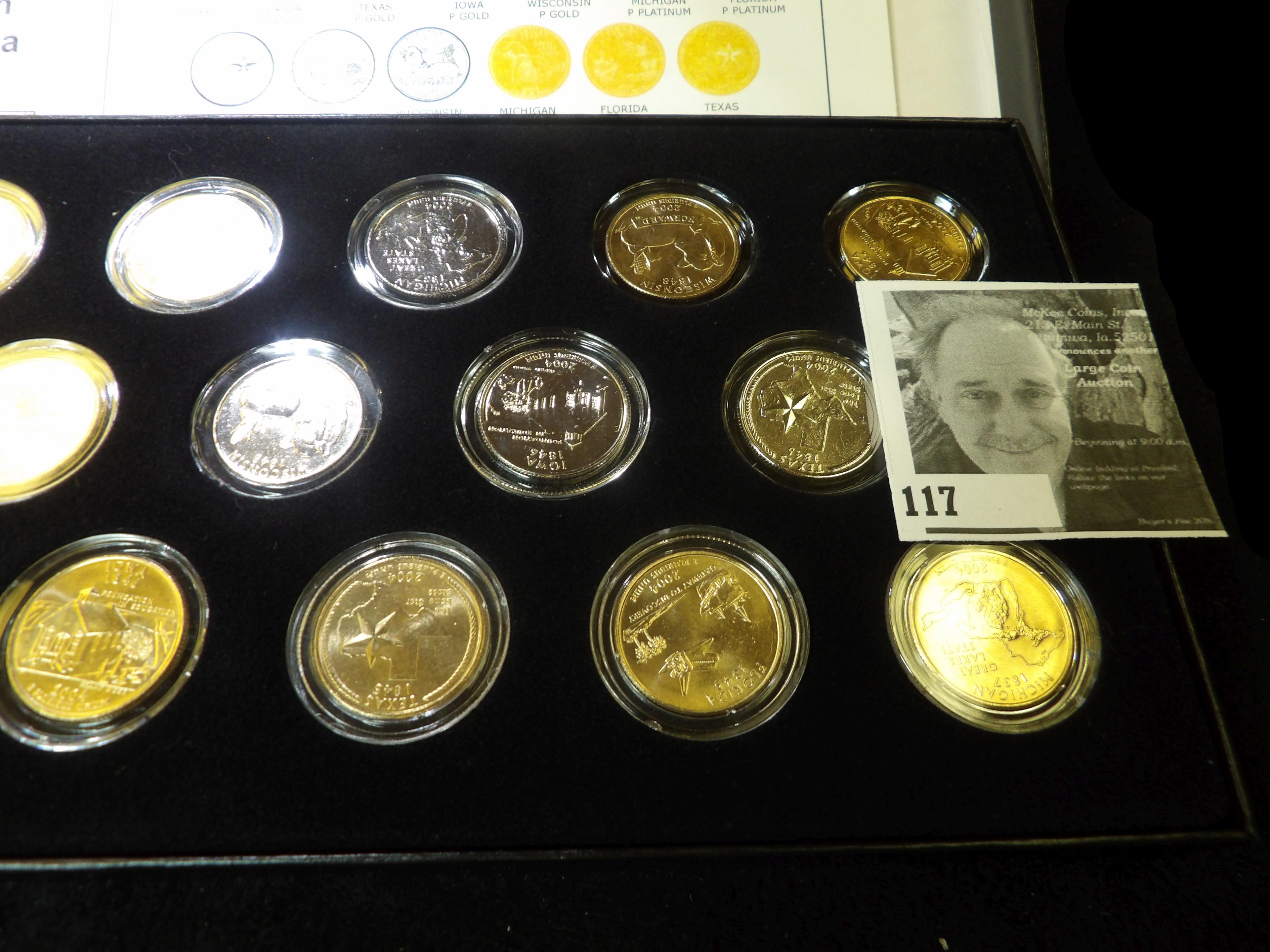 2004 P & D Precious Metal Quarters Collection (Gold/Platinum) as issued by the Collectors Alliance,