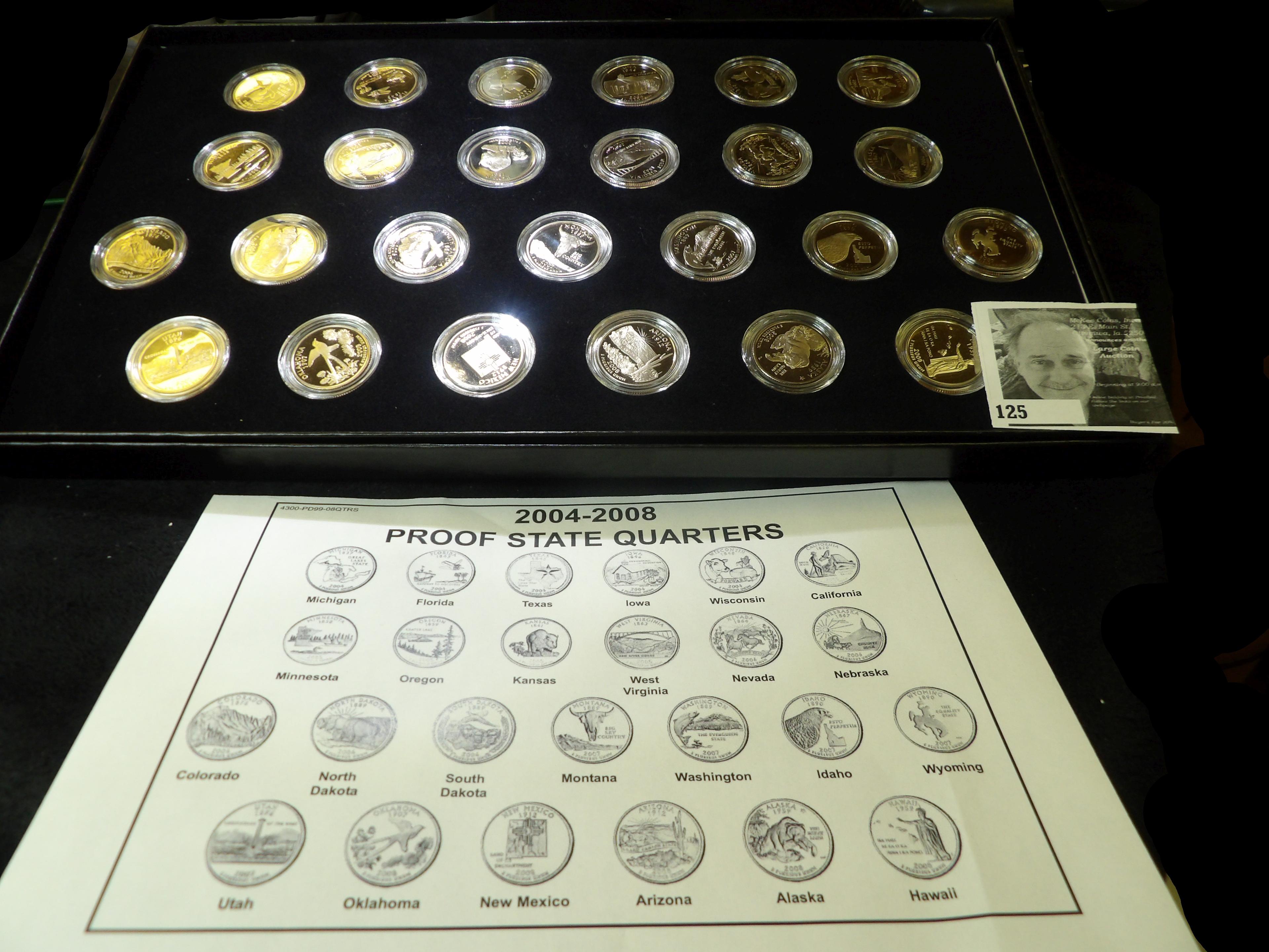 2004-2008 S PROOF STATE QUARTERS SET. (25 pcs.).