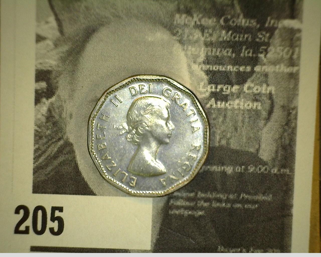1956 High Grade Canada King George V Nickel.