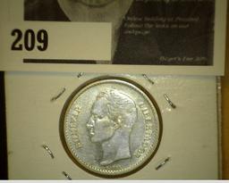 1935 Venezuela Silver Bolivar, Y # 22, .8349 Silver, 0.1342 ASW