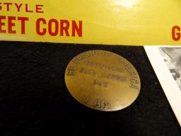 Original Label for IOWA CREAM BRAND CREAM STYLE GOLDEN SWEET CORN, packed by Center Point Canning Co