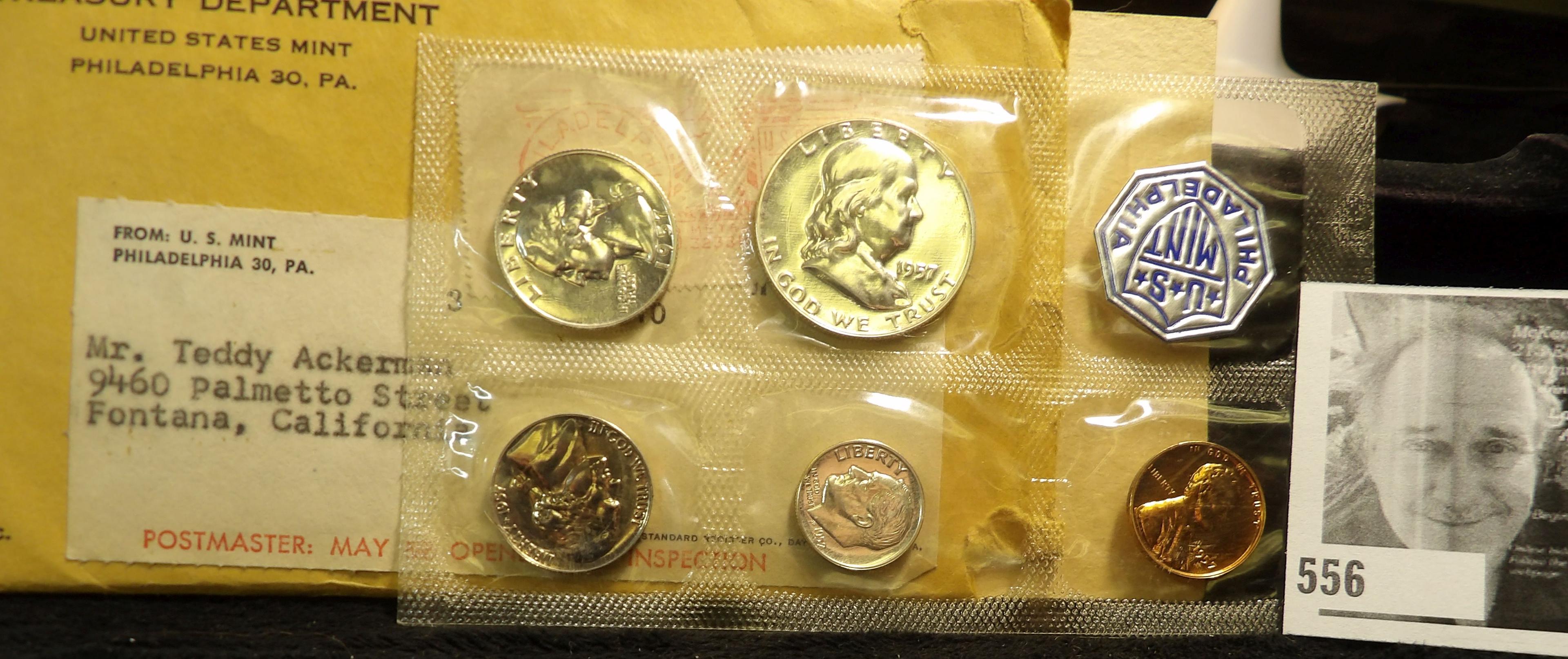 1957 U.S. Silver Proof Set in original envelope.