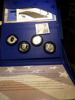 50th Anniversary Kennedy Half-Dollar Silver Coin Collection, original as issued by the U.S. Mint. Co