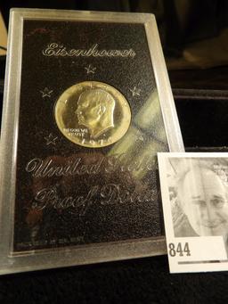 1974 S U.S. Silver Proof Eisenhower Dollar in original hard plastic case.