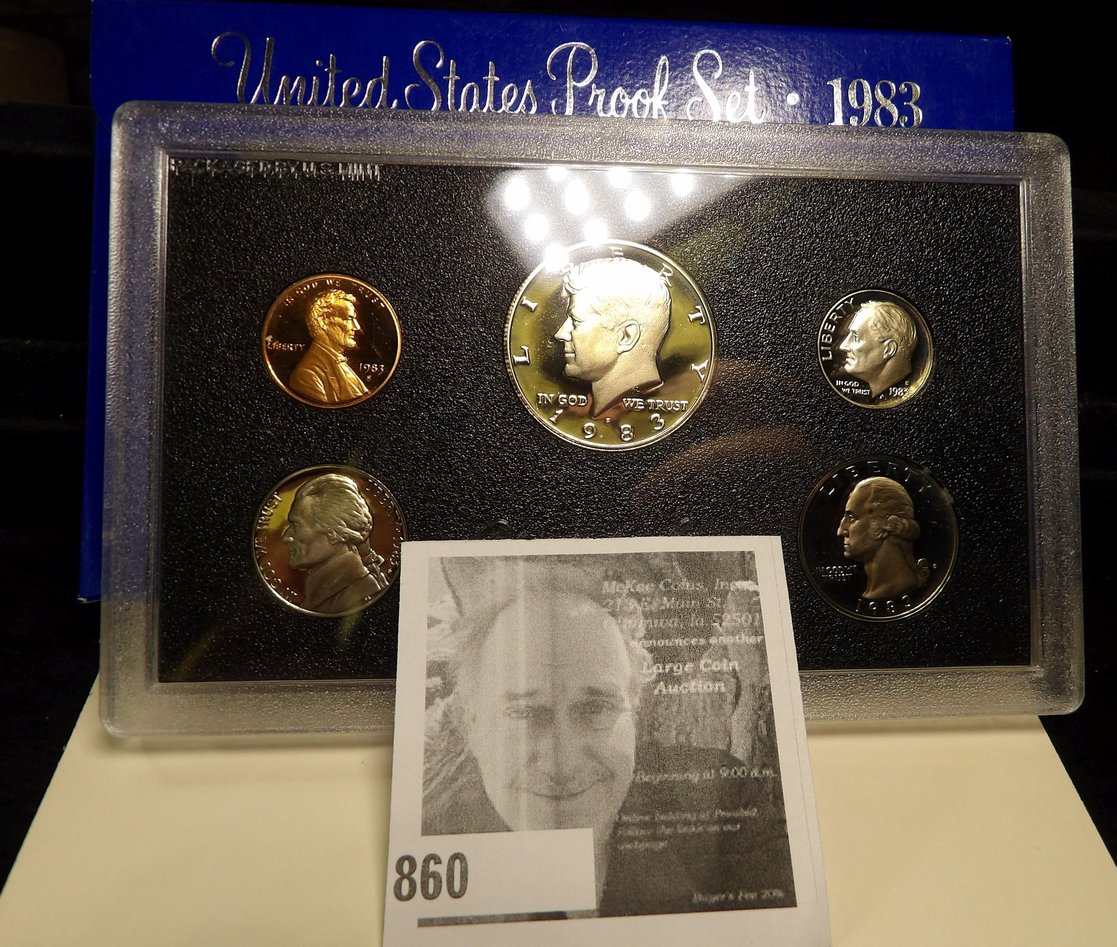 1983 S U.S. Five-piece Proof Set.