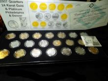 2007 P & D Precious Metal Quarters Collection (Gold/Platinum) as issued by the Collectors Alliance,