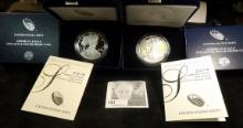 (2) 2019 S American Eagle One Ounce Silver Proof Dollars in original boxes as issued.