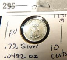 1941 M US/Phillipines 10 centavos AU, .7% silver .0482 oz