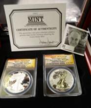 2012 (2pc.) Silver Eagle Slabbed Set. 2012-S S$1 ANACS-PR70 DCAM & RP70 DCAM Silver Eagle 2-Coin San