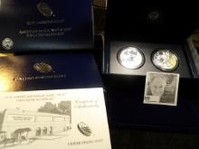 2013 West Point American Eagle Two-Coin Silver Set with COA in original Box of Issue, includes the S