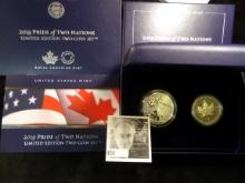 2019 Pride of Two Nations Limited Edition Two-Coin Set, Royal Canadian Mint modified Proof finish &