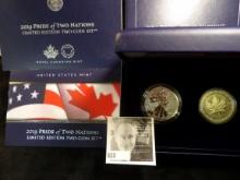2019 Pride of Two Nations Limited Edition Two-Coin Set, Royal Canadian Mint modified Proof finish &