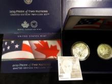 2019 Pride of Two Nations Limited Edition Two-Coin Set, Royal Canadian Mint modified Proof finish &