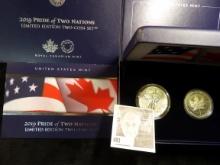 2019 Pride of Two Nations Limited Edition Two-Coin Set, Royal Canadian Mint modified Proof finish &