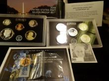 2019 10-piece U.S. Mint Silver Proof Set, plus 2019W Reverse Proof Cent in original box of issue.