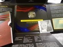 2020 S American Innovation Massachusetts $1 Reverse Proof Coin in original package as issued by the