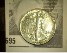 1942 P Super High Grade Silver Walking Liberty Half Dollar.