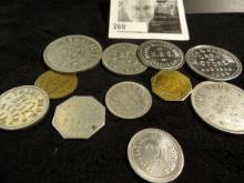 (11) Old Good For Tokens from such places as Frannie, Wyoming, Elgin, Ia., Audubon, Iowa, & Fort Dod