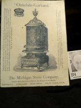 Eighteen Hundred era Advertising Card "Oakdale-Garland" "The Michigan Stove Company".