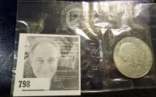 1971 S U.S. Silver Eisenhower Dollar in original blue pack of issue.