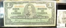 Series 1937 Bank of Canada $1.00 Note.