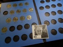 Whitman Jefferson Nickel Collector Folder with 13 Coins.