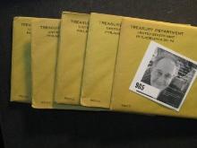 (5) 1962 US Proof Sets Unopened Original as Issued.