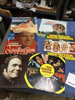 Vintage group of six piece record albums various artists vinyl in good condition