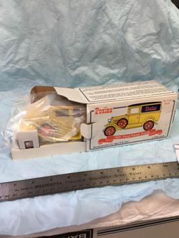 Vintage posies diecast 1931 Ford panel truck bank in box