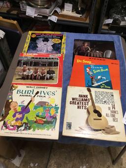 Vintage group of six piece record albums various artists vinyl in good condition