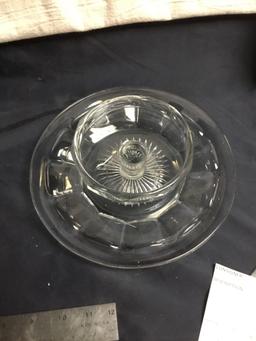 Vintage glass dip serving dish