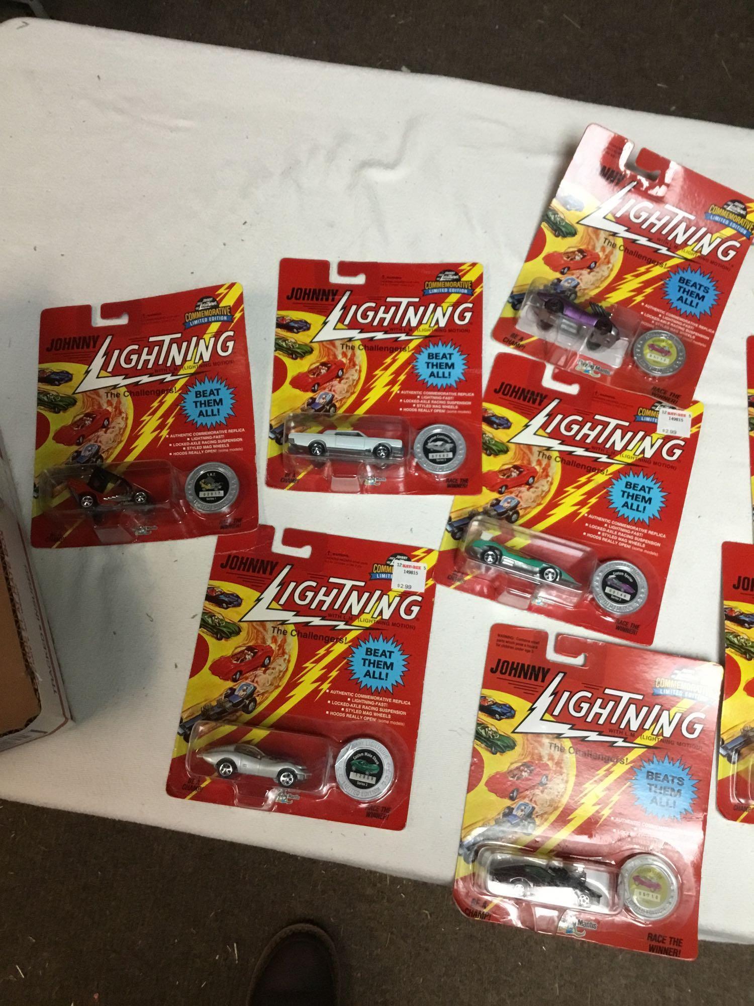 vintage 12 piece Johnny lightning early 1990s diecast cars sealed