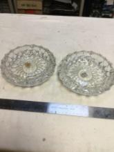 vintage two piece crystal German made dishes