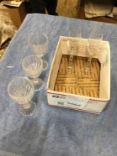 Group of miscellaneous crystal glasses