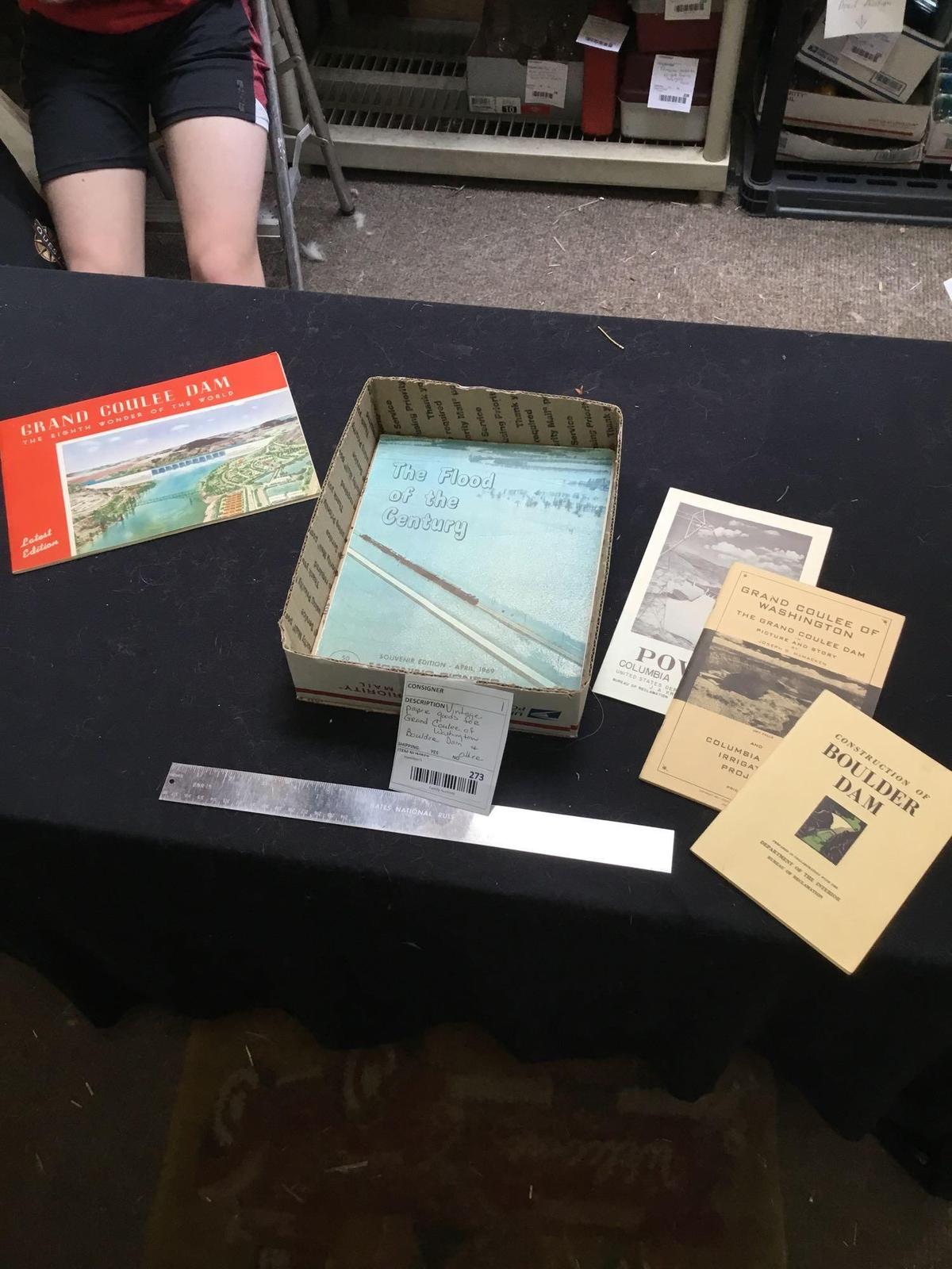 vintage paper goods for grand Coulee, Washington, boulder dam and others