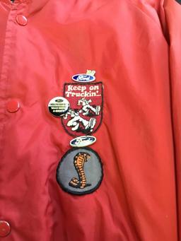 rare 1960s vintage car jacket with old school patches and pins