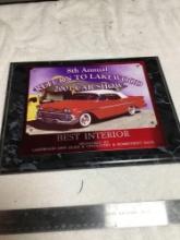 2001 car show award plaque