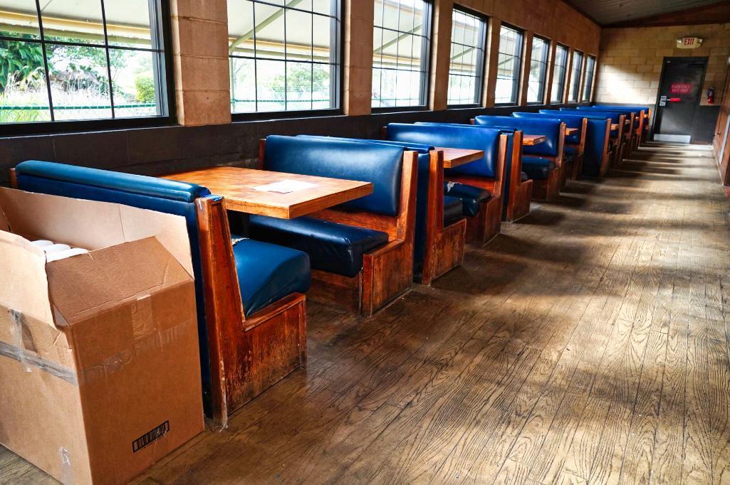 (8) BLUE TABLE & BENCH UNITS