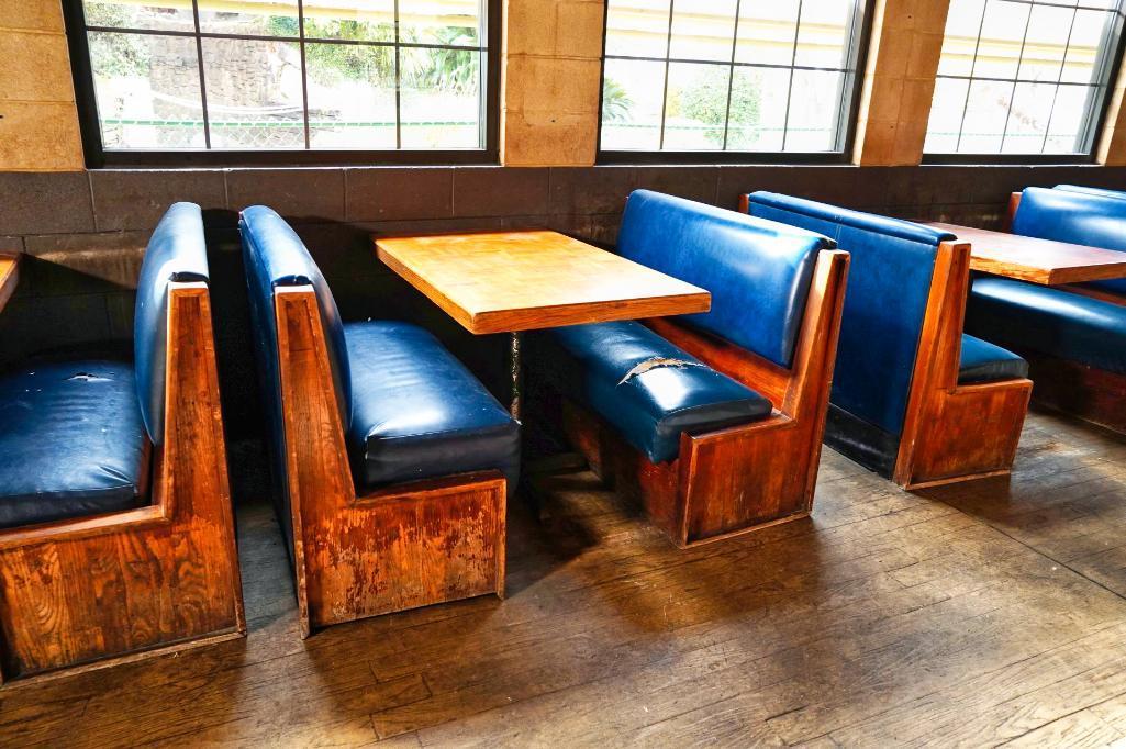 (8) BLUE TABLE & BENCH UNITS