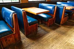 (8) BLUE TABLE & BENCH UNITS