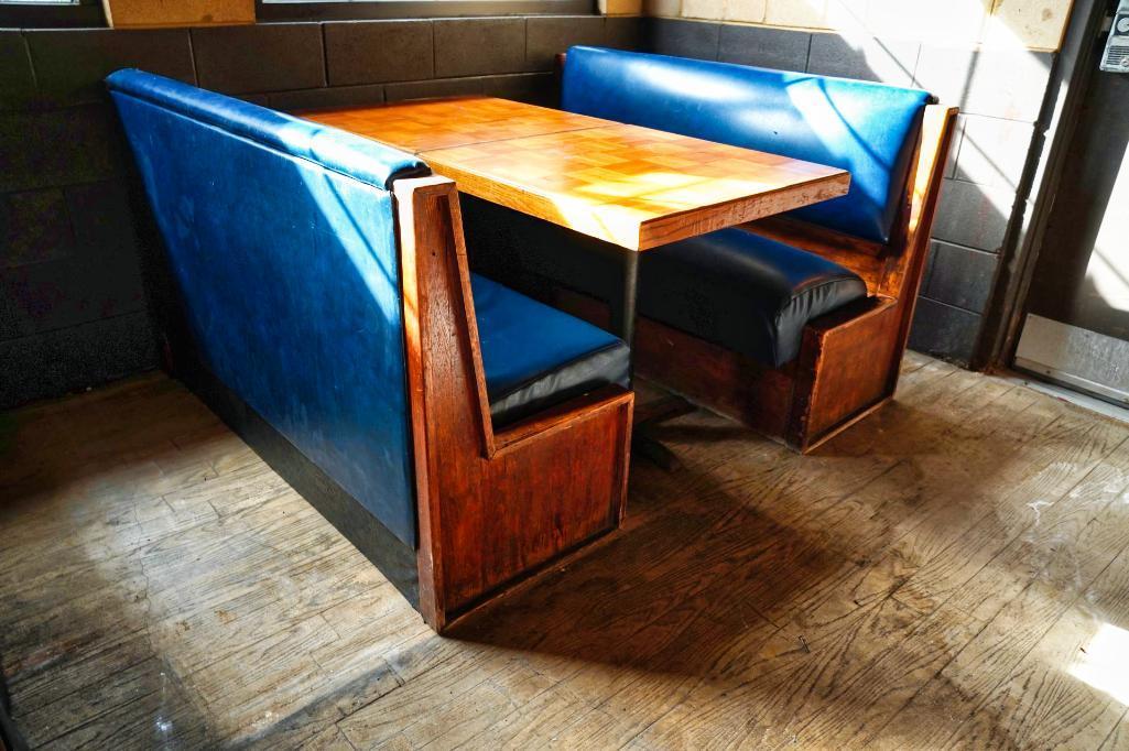 (8) BLUE TABLE & BENCH UNITS