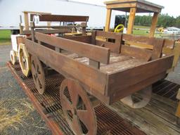 Wooden Wagon With Bench