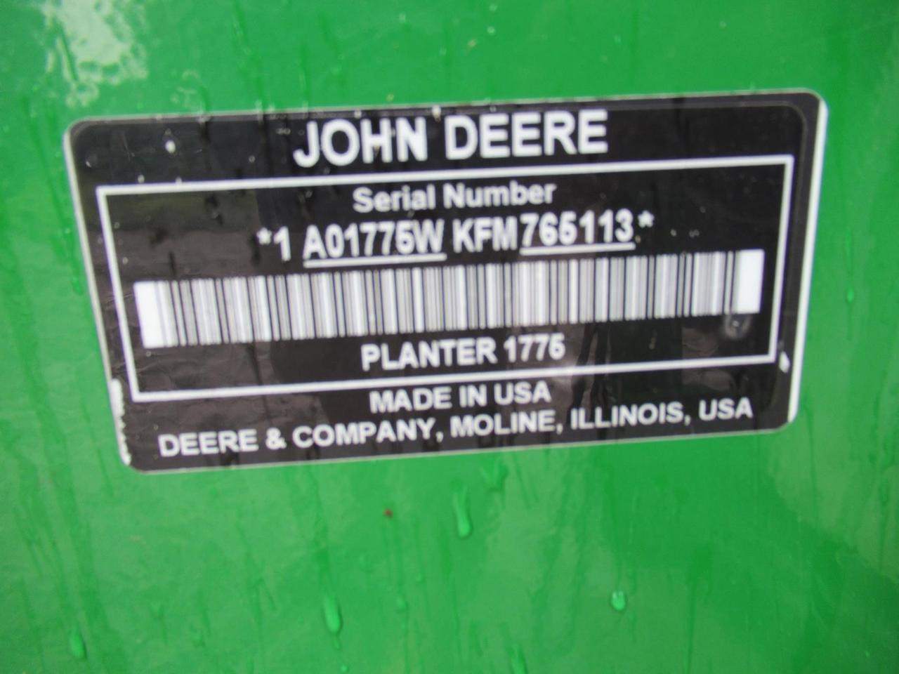 2016 John Deere 1775NT Corn Planter