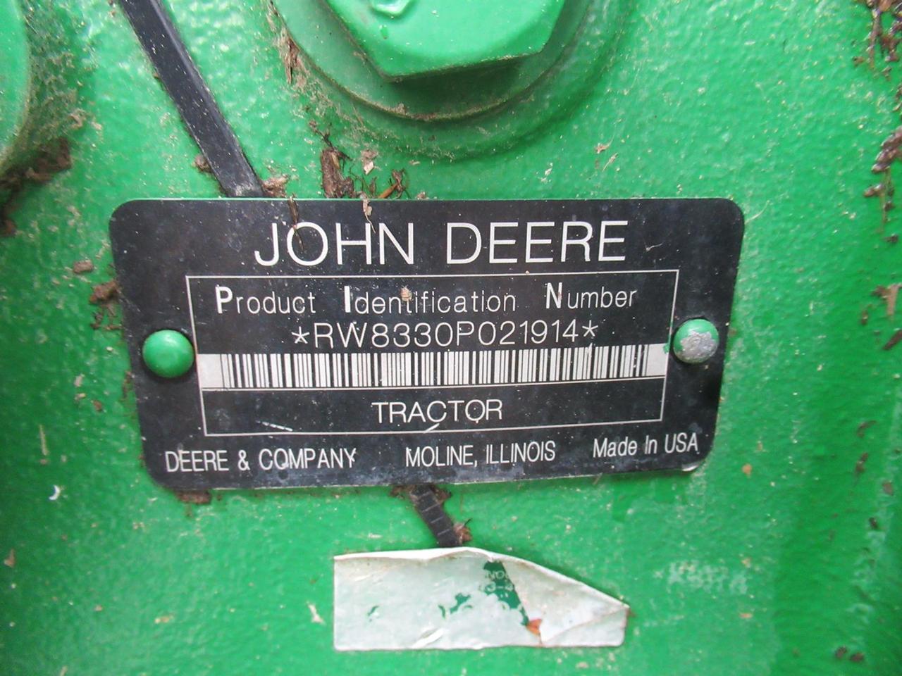 2008 John Deere 8330 Tractor