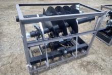 JCT Skid Steer Auger Driver with 12" & 18" Bits