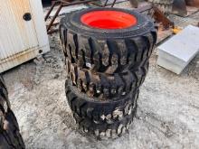 Forerunner 12-16.5 Skid Steer Tires on 8 Lug Rims